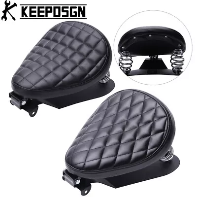 Motorcycle Spring Solo Seat For Harley Iron XL883N Sportster Softail Springer • $60.99