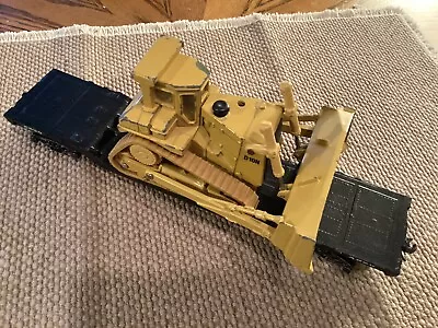 O Scale 2 Rail All Nation Flat Car With Cat Crawler Tractor • $55