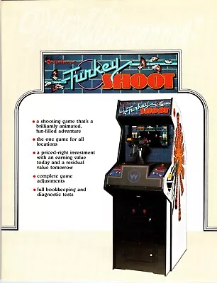 Turkey Shoot Arcade FLYER Original 1984 Video Game 1984 Vintage Retro Artwork  • $29.75