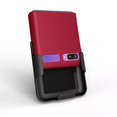 $11.95 • Buy Hard Protector Case Cover With Belt Clip Holster For Samsung Galaxy Z Flip RED