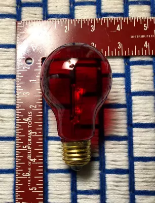 BOXof One Transparent RED A19 PARTY & SIGN 130v LIGHT BULB 25w EXTRAS SHIPfor 7¢ • $4.98