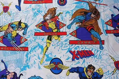 Vintage 1994 X-Men Bed Sheet Marvel Comics Twin Flat Bedsheet • $72