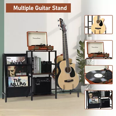 Multi Functional Oxford Cloth Storage Guitar Stand Black • $66.30