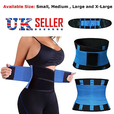 WAIST TRAINER CORSET Breathable Tummy Girdle Belt Sport Body Shaper Control UK • £5.55