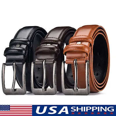Genuine Leather Belts For Men Classy Dress Belts Mens Belt Many Colors & Sizes • $7.76