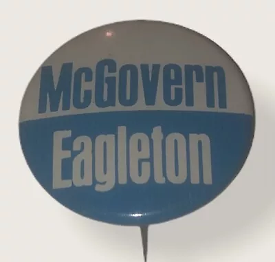 Mcgovern Eagleton Small Vintage Campaign Pin Button • $8.47