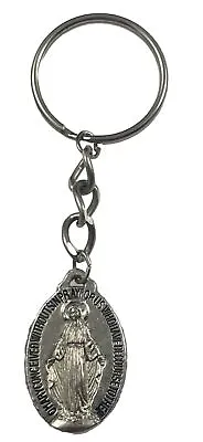 Catholic Miraculous Mary Silver Tone Religious Medal On Ring • $7.99