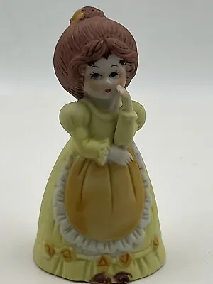 Vintage Bell Porcelain Ceramic Girl In Yellow Dress • $10
