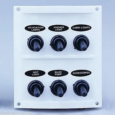 #marine Boat 6 Gang Splashproof Switch With Light Panel • $34.95