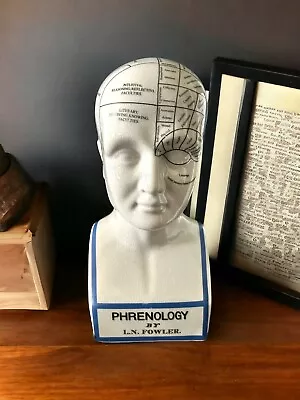 Vintage Phrenology By L.N. Fowler Head Bust Coin Bank Scientific Psychology 12  • $65