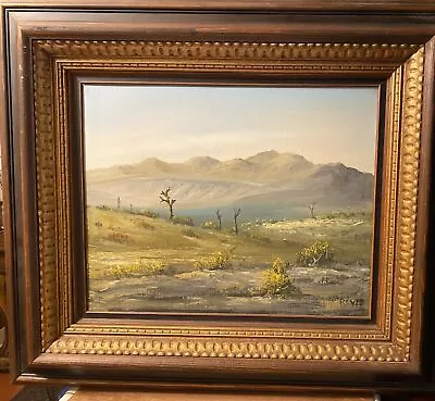 Vintage Plein Air Landscape Desert Mountain Oil Painting Signed Reyes • $160