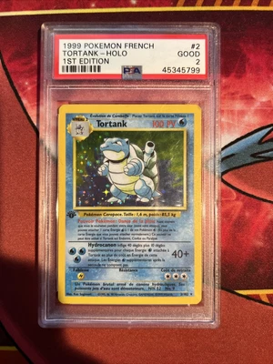 $149.99 • Buy 1999 POKEMON FRENCH #2 TORTANK (BLASTOISE) FIRST EDITION HOLO PSA 2 Good