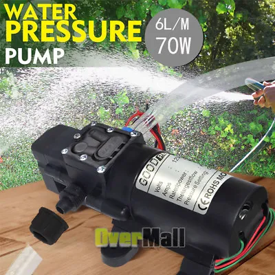$31.99 • Buy 12V-130PSI Water Pump Self Priming Diaphragm High Pressure RV Automatic Switch