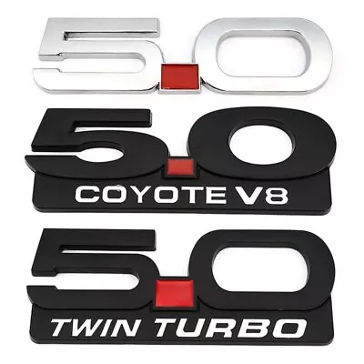 Car Modified 5.0 Trim Front Hood Grille Emblem Badge Decals For Ford Mustang 5.0 • $13.31