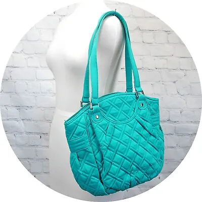 ❤️ VERA BRADLEY Turquoise Sea Microfiber Glenna Shoulder Bag Solid Teal • $32.99