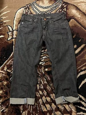 4 Stroke Electric Circus Jeans 27 Black Fade Wash Cotton Spandex Stretch LowRise • $19.95