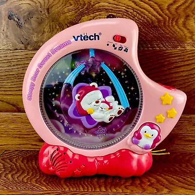 Vtech Sleepy Bear Sweet Dreams Mobile Projector Musical Cot Light Lullaby Pink • £19.99