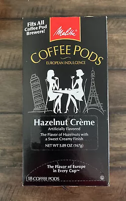 Melitta Coffee Pods Box Of 18 Count Hazelnut Creme Cream 1:1 • $7.95