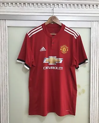 Manchester United 2017-2018 Home Soccer Jersey Football Kit Shirt Size L • $35