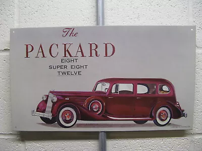 1937 Packard Touring Sedan Embossed Metal Sign   • $5