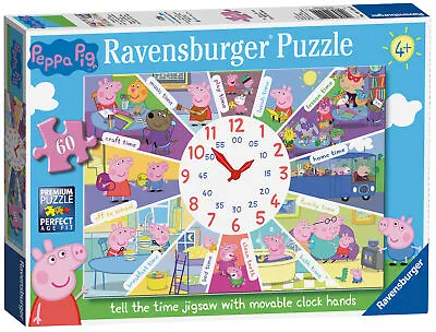 £12.99 • Buy 09510 Ravensburger Peppa Pig Jigsaw Puzzle Clock Childrens Kids Game 60pc Age 4+