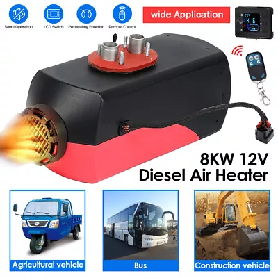 Diesel Air Heater 12V 8KW Remote Control LCD 10L Tank Caravan Motorhome Trucks • $68.87