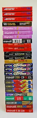 Large Lot Of 25 Sealed Blank Cassettes Maxell TDK Sony Memorex Magnetics • $39