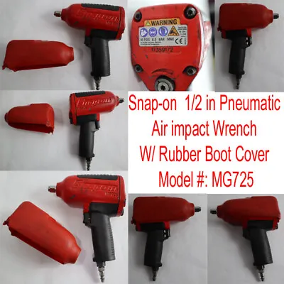 Snap-on  1/2 In Pneumatic Air Impact Wrench W/ Rubber Boot Cover Model #: MG725 • $140