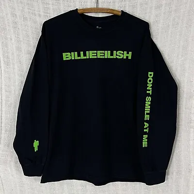Billie Eilish Dont Smile At Me EP Mens Size Large Blohsh Black Green L/S T-Shirt • $17.99