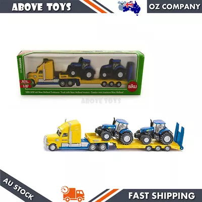 Siku 1:87 Scale Truck With 2 New Holland Tractors Diecast Toy Vehicle Model • $55.39