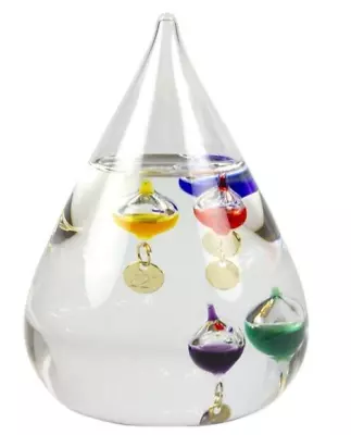 Galileo Tear Drop Thermometer Large 11cm 7095 Beautiful Quality Gift • £19.75