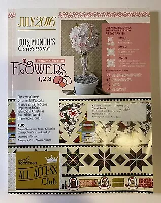 Anita Goodesign All Access Embroidery Designs July 2016 (BOOK ONLY) • $6