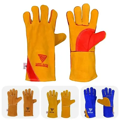  Welders Gauntlets Extreme Heat ResistantOven BBQTIG MIG Welding Glove 🔥 • £7.25