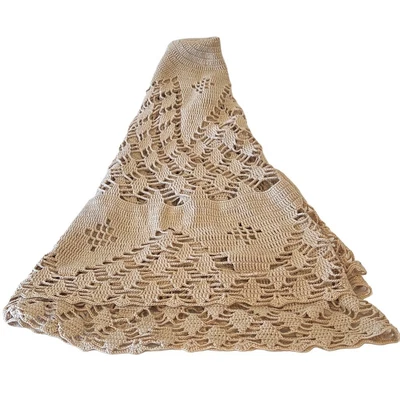 $34 • Buy Round Hand Crochet Tablecloth Vintage Lace Table Cloth Floral Doily
