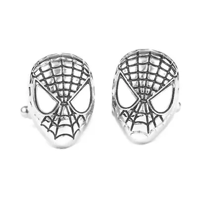 Spider-Man Silver Fashion Novelty Cuff Links Movie Comic Series With Gift Box • $11.97