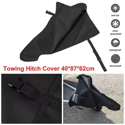 Caravan Drawbar Trailer Towing Tow Hitch Cover Universal Waterproof Black AU • $18.95