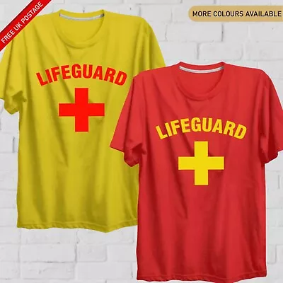 Lifeguard T Shirt Unisex Beach Party Fancy Dress Baywatch The Hoff Funny Tee • £6.95