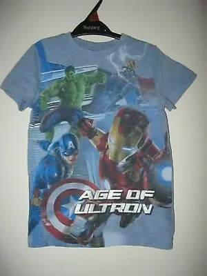 BOY'S NEXT MARVEL AVENGERS AGE OF ULTRON T-SHIRT. Age 4 Years. Height 104 Cm. • £1.99