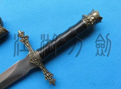 S0026 Mini Medieval King Of The Angel Crown Pommel Gothic Sword Dagger Knife 14  • $25.86