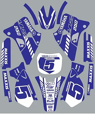 Blue White YAMAHA GRAPHICS  YZ 250 YZ250 1996 1997 1998 1999 2000 2001 • $95