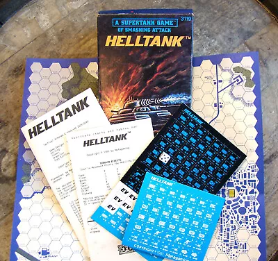 Helltank ~1981 MicroGame 19~ Tank Combat Board Game Complete Unpunched Die 3119 • $50