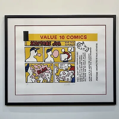 Mark Kostabi Serigraph Print Kostabi Joe 1990 Keith Haring • $395
