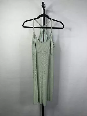 Patagonia Dress Womens Medium Green Blue Striped Racerback A Line Bra Shelf • $22.94