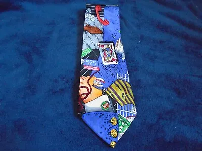 Nicole Miller Men's Silk Tie Multicolor Investment Theme 1992 • $10.49