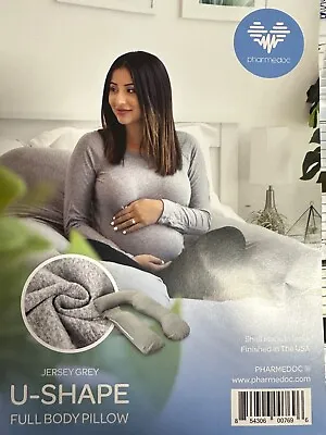 Pharmedoc Pregnancy Pillow U-Shape Full Body Pillow – Jersey Cover • $15