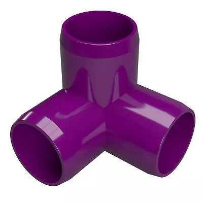 1-1/4  3-Way PVC Elbow Fitting Purple (4-PK) FORMUFIT Furniture Grade USA Made • $19.99