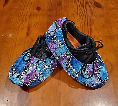 Handmade Bowling Shoe Covers - Blue/Purple Pattern (Extra Large) • $30