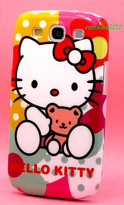 For Samsung I9300 Galaxy S3 Siii SIII  Hard Case Teddy Bear Polka Dot • $7.80