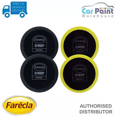 £23.48 • Buy Farecla Yellow Pads 6  2pk GMC612 + Black Polishing Pads 150mm 2pk GMF601 KIT 