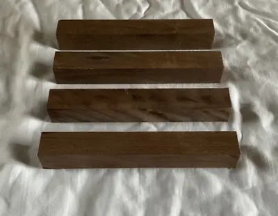 4 AMERICAN BLACK WALNUT PEN BLANKS 20mmx20mmx145mm RARE FIND WOODTURNING/WORKING • £12.50